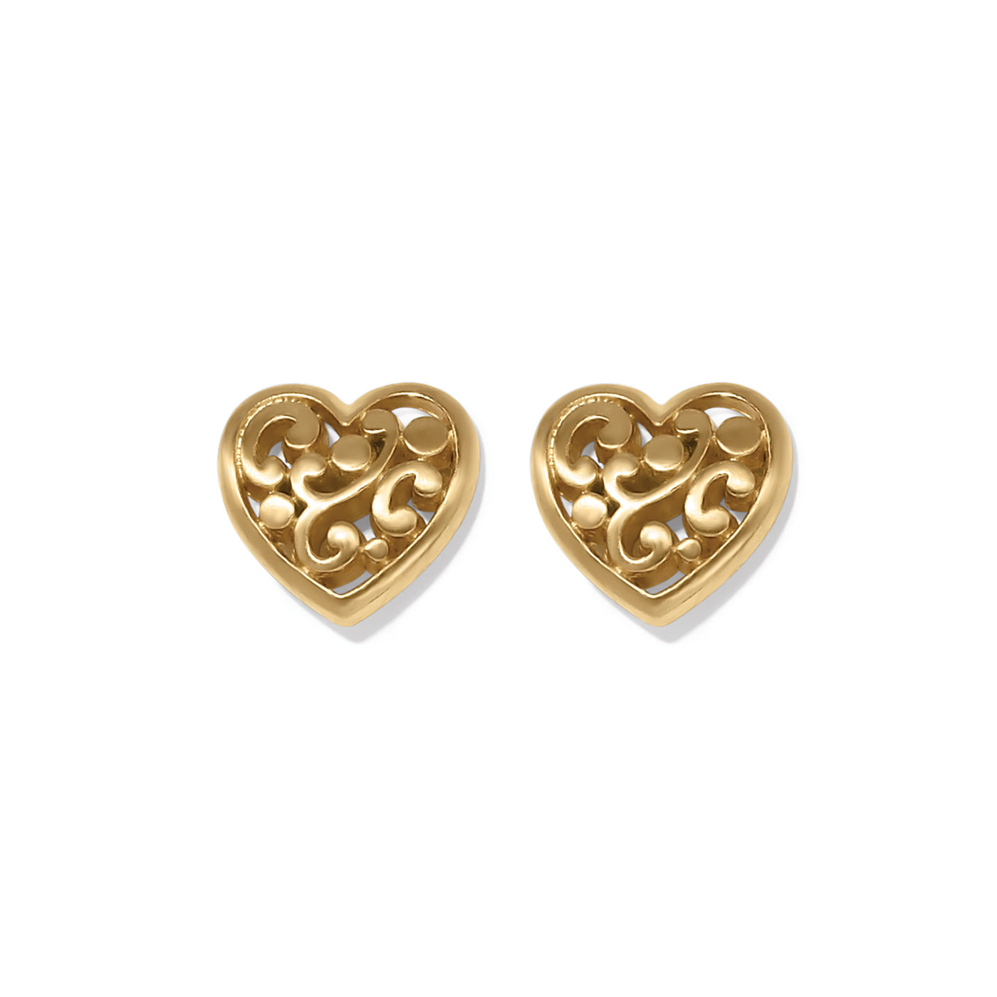 Brighton Contempo Gold Heart Post Earrings-Earrings-Brighton-Market Street Nest, Fashionable Clothing, Shoes and Home Décor Located in Mabank, TX