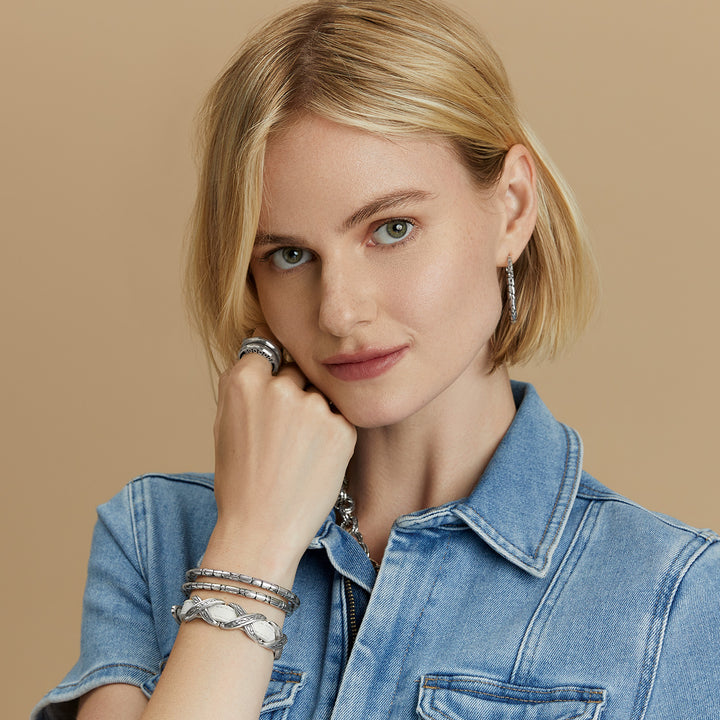 Brighton Pebble Slim Hinged Bangle-01-Jewelry-Brighton-Market Street Nest, Fashionable Clothing, Shoes and Home Décor Located in Mabank, TX