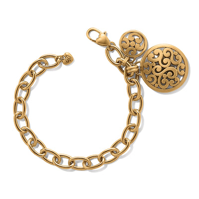 Contempo Medallion Link Bracelet-Bracelets-Brighton-Market Street Nest, Fashionable Clothing, Shoes and Home Décor Located in Mabank, TX