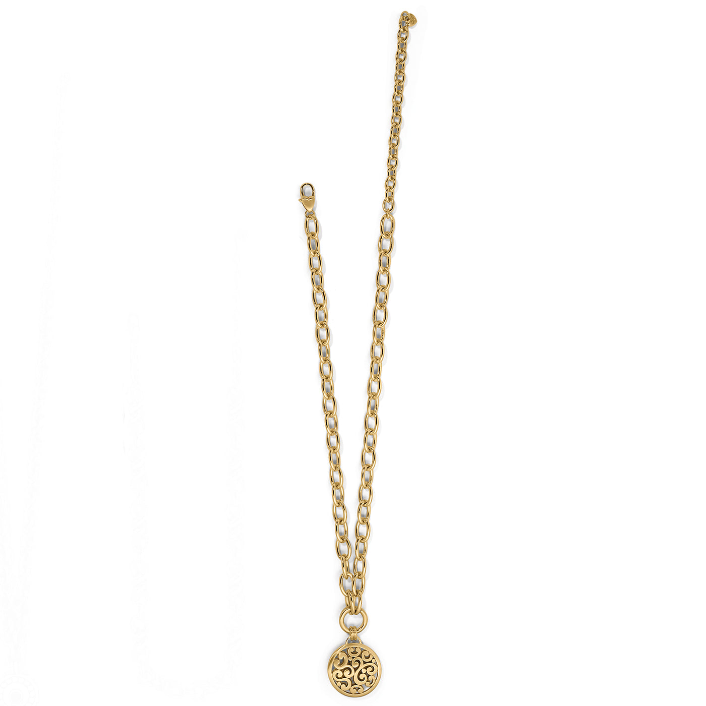 Contempo Medallion Charm Necklace-Necklaces-Brighton-Market Street Nest, Fashionable Clothing, Shoes and Home Décor Located in Mabank, TX