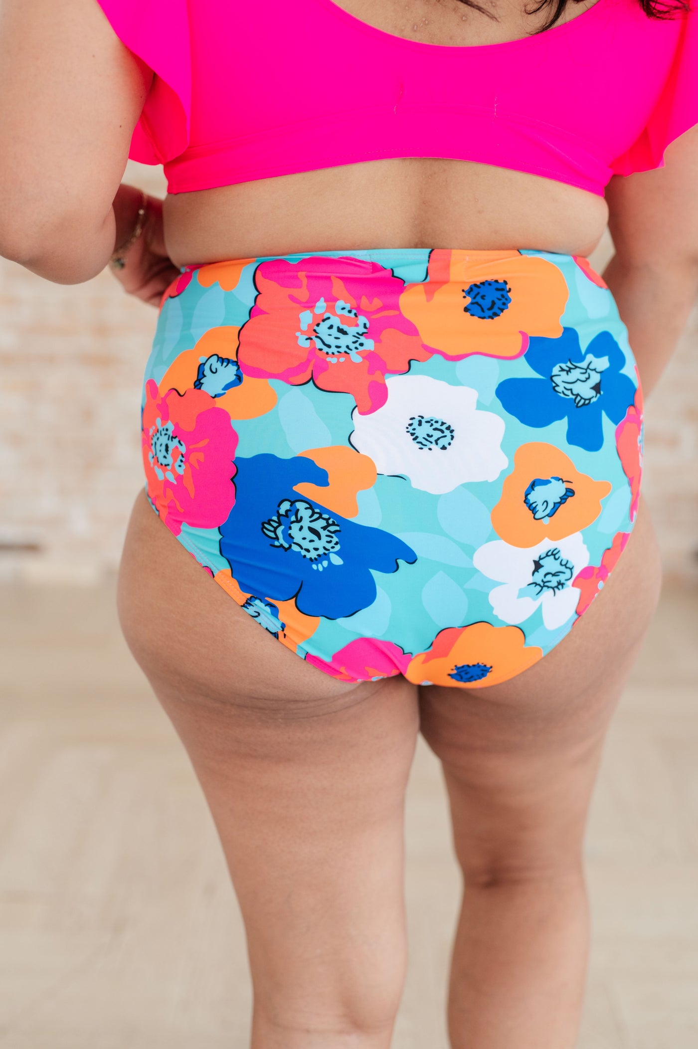 Panama Floral Print High Waisted Swim Bottoms-Swimwear-Ave Shops-Market Street Nest, Fashionable Clothing, Shoes and Home Décor Located in Mabank, TX