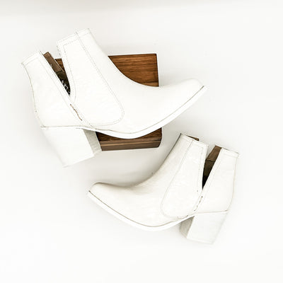 Tarim Bootie in White Croc-Shoes-Ave Shops-Market Street Nest, Fashionable Clothing, Shoes and Home Décor Located in Mabank, TX