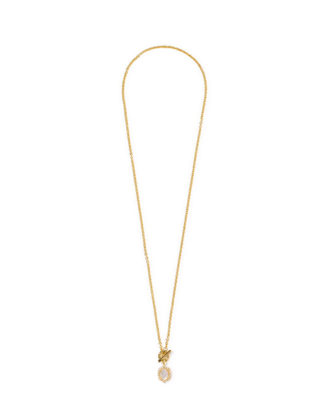 Kendra Scott Daphne Crystal Frame Toggle Necklace-01-Jewelry-Kendra Scott-Market Street Nest, Fashionable Clothing, Shoes and Home Décor Located in Mabank, TX