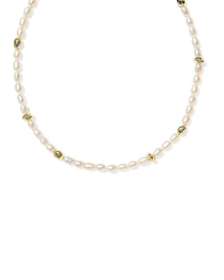 Kendra Scott Gabriella Gold Pearl Strand Necklace-01-Jewelry-Kendra Scott-Market Street Nest, Fashionable Clothing, Shoes and Home Décor Located in Mabank, TX