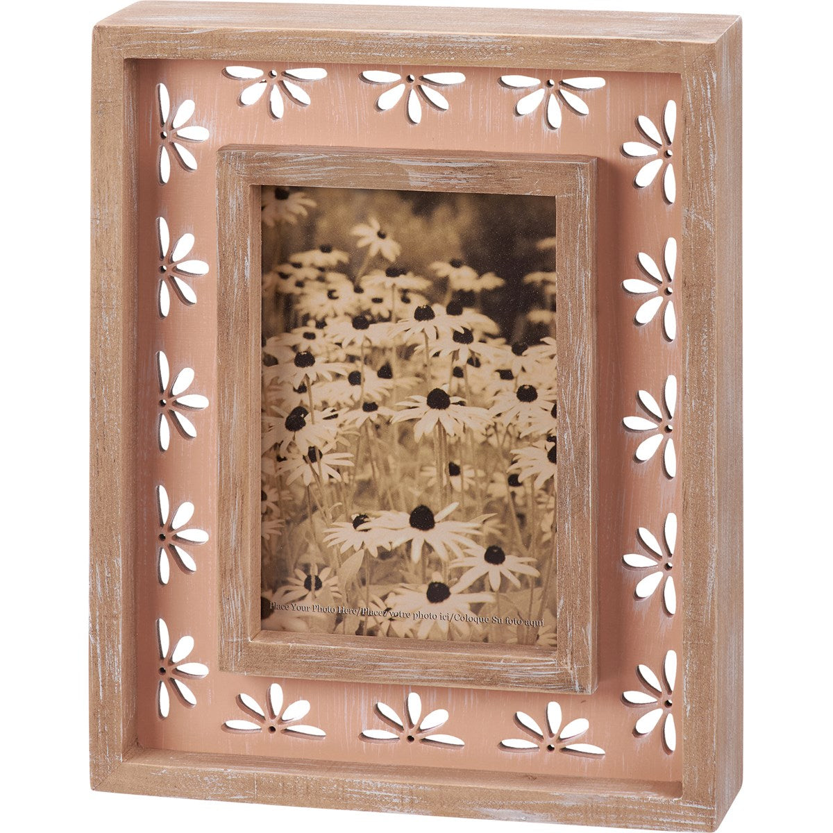 Flowers Inset Box Frame-Home Décor-Primitives By Kathy-Market Street Nest, Fashionable Clothing, Shoes and Home Décor Located in Mabank, TX