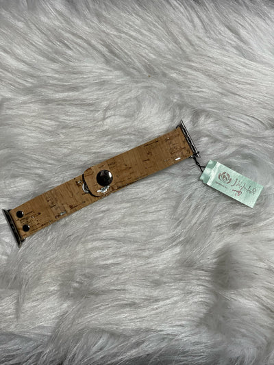 Cork Veneer Fabric Apple Watchband-Watch Band-Julio Designs-Market Street Nest, Fashionable Clothing, Shoes and Home Décor Located in Mabank, TX