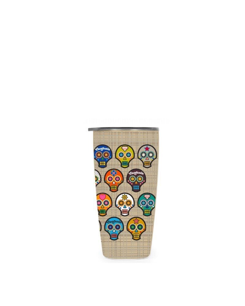 Consuela 16oz Tumbler - Sugar Skulls-240 Kitchen & Food-Consuela-Market Street Nest, Fashionable Clothing, Shoes and Home Décor Located in Mabank, TX