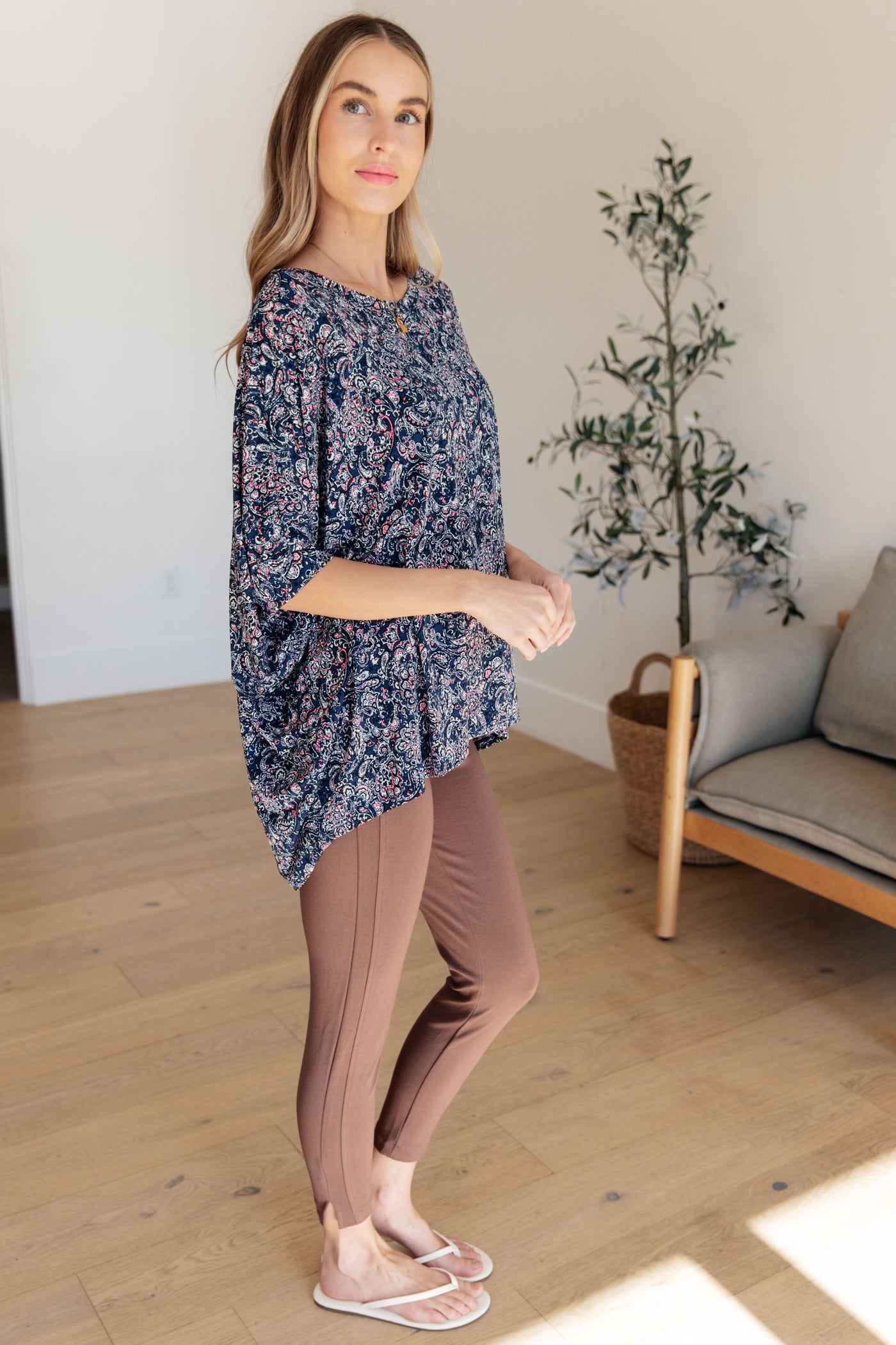 Essential Blouse in Navy Paisley-Womens-Ave Shops-Market Street Nest, Fashionable Clothing, Shoes and Home Décor Located in Mabank, TX