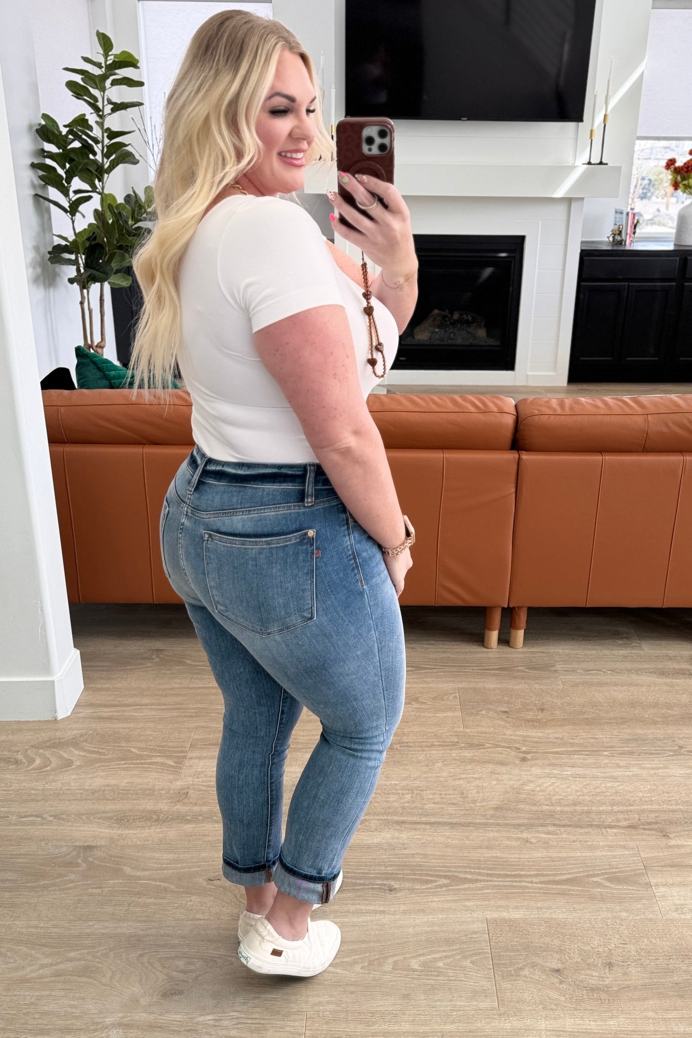 Laura Mid Rise Cuffed Skinny Capri Jeans-Womens-Ave Shops-Market Street Nest, Fashionable Clothing, Shoes and Home Décor Located in Mabank, TX