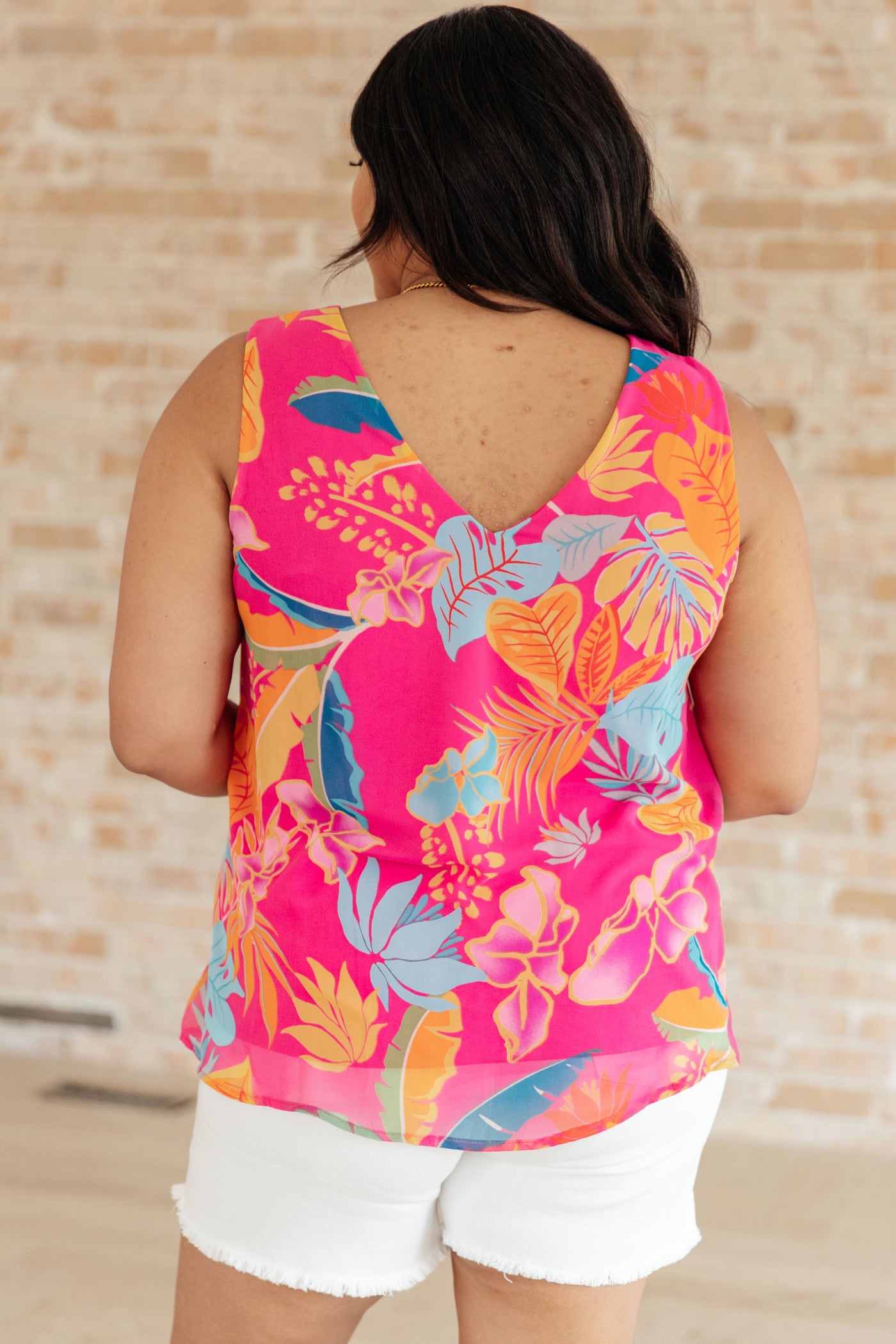 Love Me Like You Do Floral Sleeveless Blouse-Tops-Ave Shops-Market Street Nest, Fashionable Clothing, Shoes and Home Décor Located in Mabank, TX