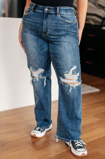 Rose High Rise 90's Straight Jeans in Dark Wash-Denim-Ave Shops-Market Street Nest, Fashionable Clothing, Shoes and Home Décor Located in Mabank, TX