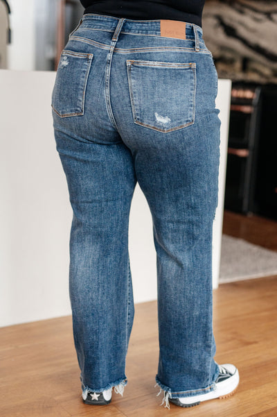 Rose High Rise 90's Straight Jeans in Dark Wash-Denim-Ave Shops-Market Street Nest, Fashionable Clothing, Shoes and Home Décor Located in Mabank, TX