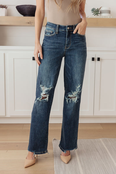 Rose High Rise 90's Straight Jeans in Dark Wash-Denim-Ave Shops-Market Street Nest, Fashionable Clothing, Shoes and Home Décor Located in Mabank, TX