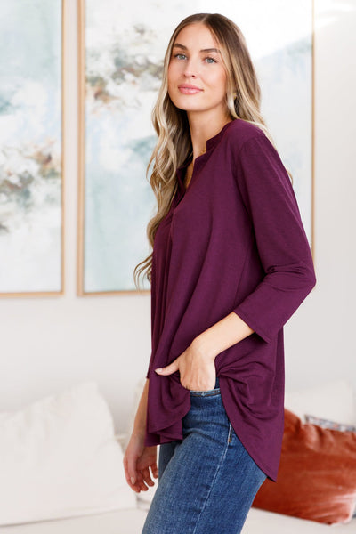 So Outstanding Top in Dark Magenta-Tops-Ave Shops-Market Street Nest, Fashionable Clothing, Shoes and Home Décor Located in Mabank, TX