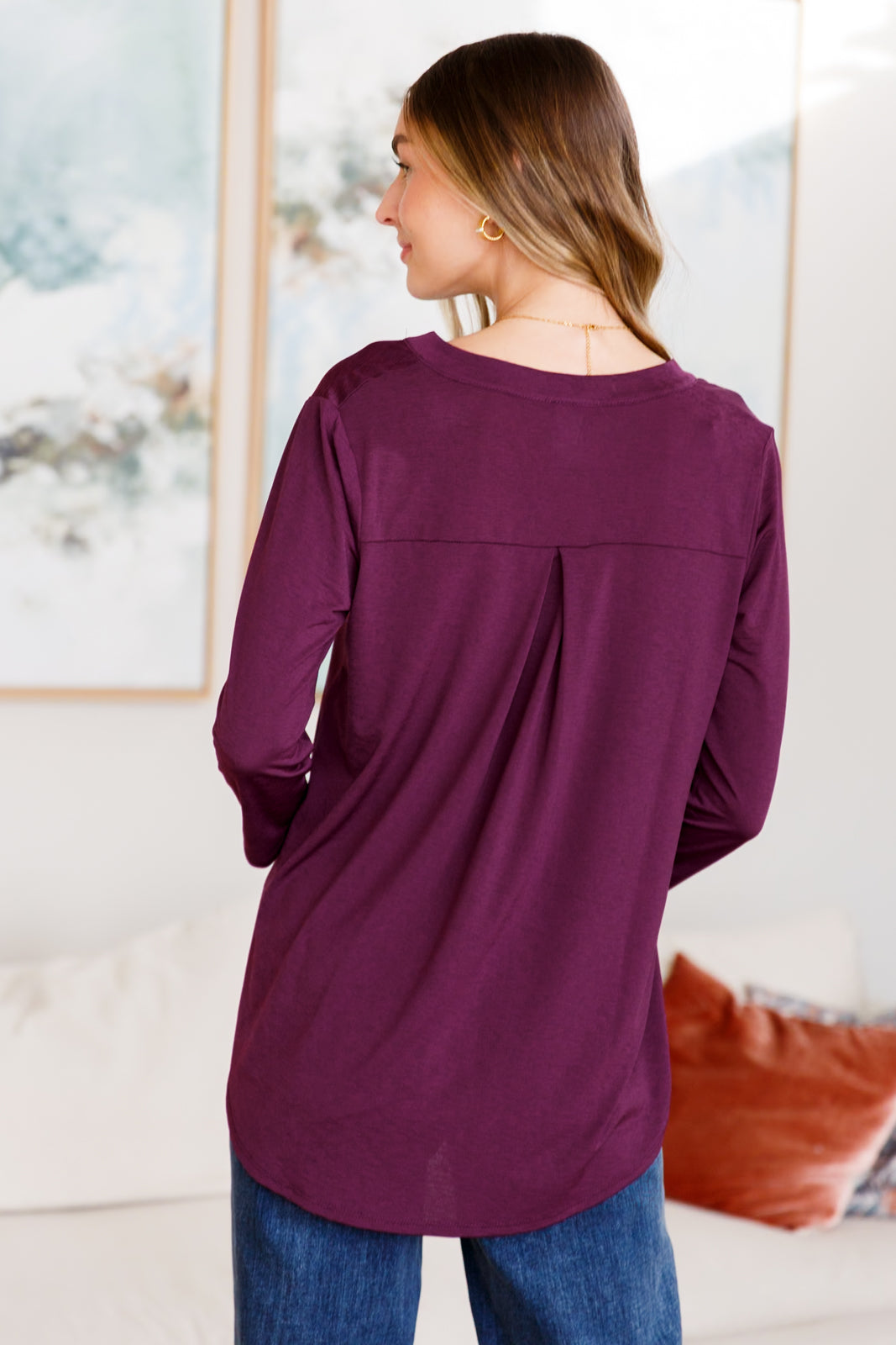 So Outstanding Top in Dark Magenta-Tops-Ave Shops-Market Street Nest, Fashionable Clothing, Shoes and Home Décor Located in Mabank, TX