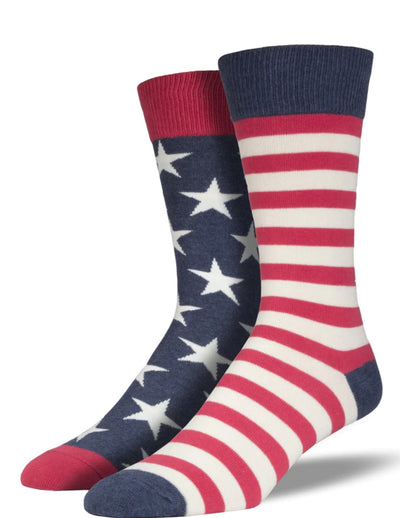 American Flag Vintage Blue Print View. 