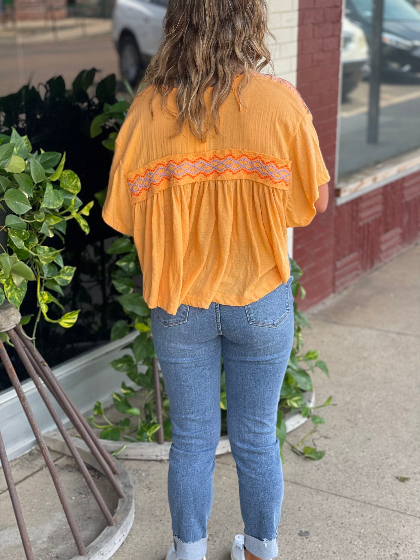 Free People Market Tee - Carrot Ginger-Tops-Free People-Market Street Nest, Fashionable Clothing, Shoes and Home Décor Located in Mabank, TX
